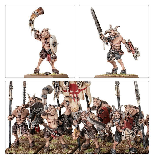 Warhammer Lumea Veche Beastmen Brayherds Battle March Armată 52 Miniaturi