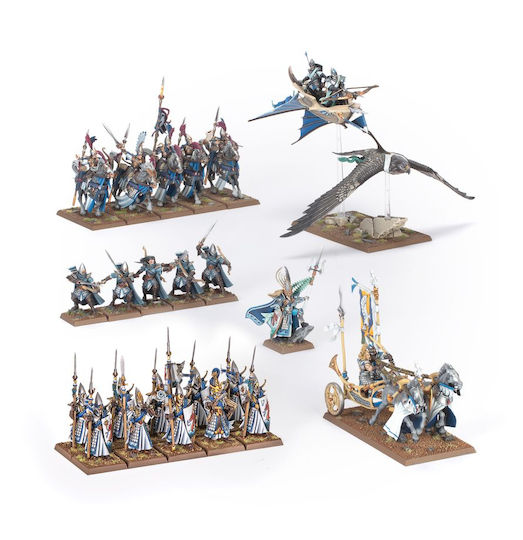 Warhammer Lumea Veche Regatele Elfilor Înalți Battle March Armată 23 Miniaturi