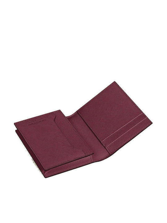 Deri Herrenbrieftasche Karten Burgundisch