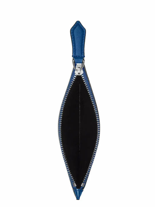 Leather Men's Card Wallet Blue