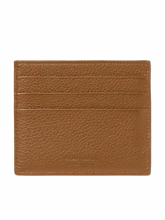 Leather Men's Card Wallet Brown