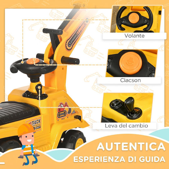 HomCom Ride On Excavator for 18+ Months Yellow