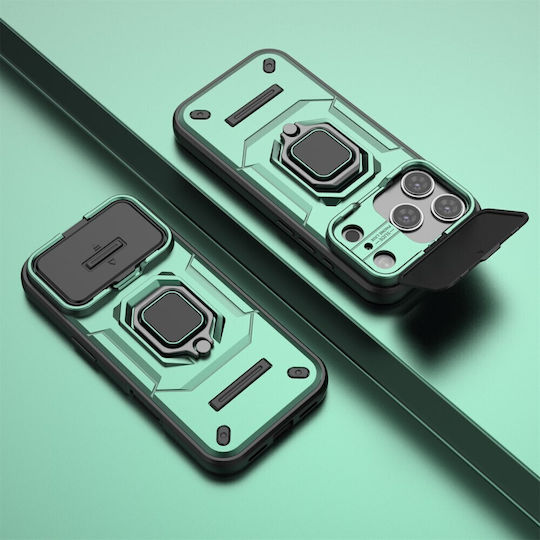Camera Cover Hard Case Ring Green Apple iPhone 17 Pro/18 Pro