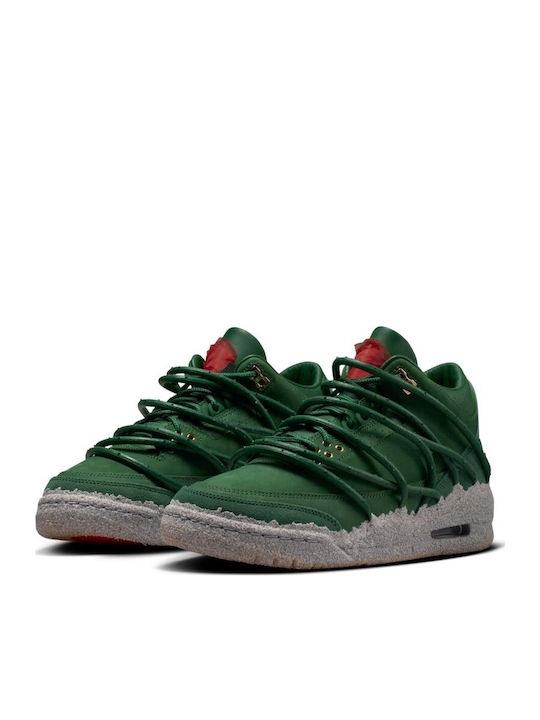 Air  3 Retro Teyana Taylor "Concrete Rose" Дамски Сникърси Fir / Fire Red / Victory Green / Cement Grey / Metallic Gold / Gum Medium Brown
