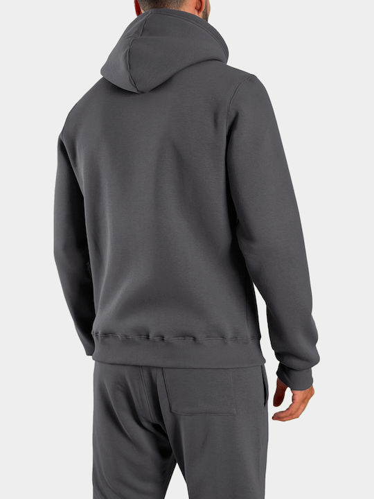 Sweatshirt Für Herren Mit Kapuze Blau Dusty