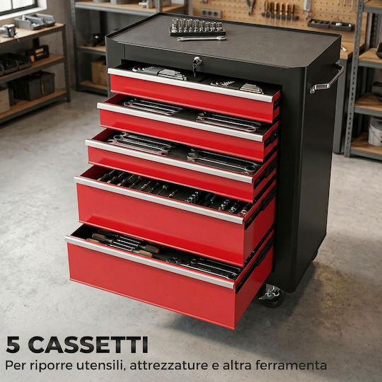 HomCom Metal Tool Chest