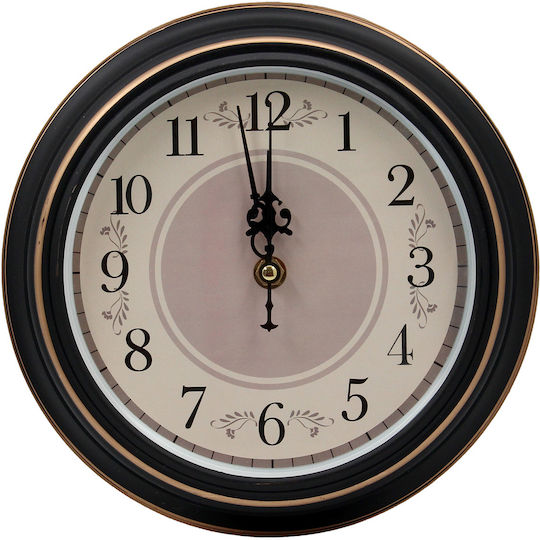 Keskor Keskor Wanduhr Kunststoff Schwarz 22,5x4cm