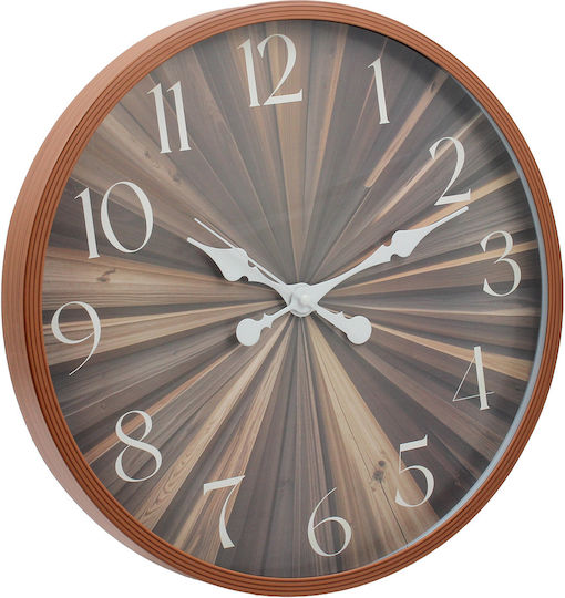 Keskor Keskor Wanduhr Kunststoff Braun 40x4cm