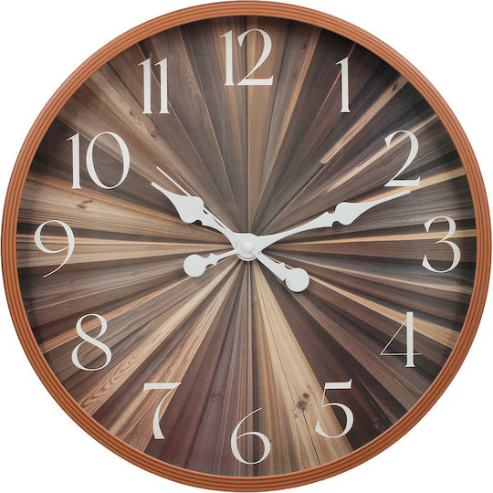 Keskor Keskor Wanduhr Kunststoff Braun 40x4cm