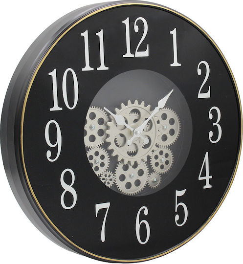 Keskor Keskor Wanduhr Kunststoff Schwarz 48x7cm