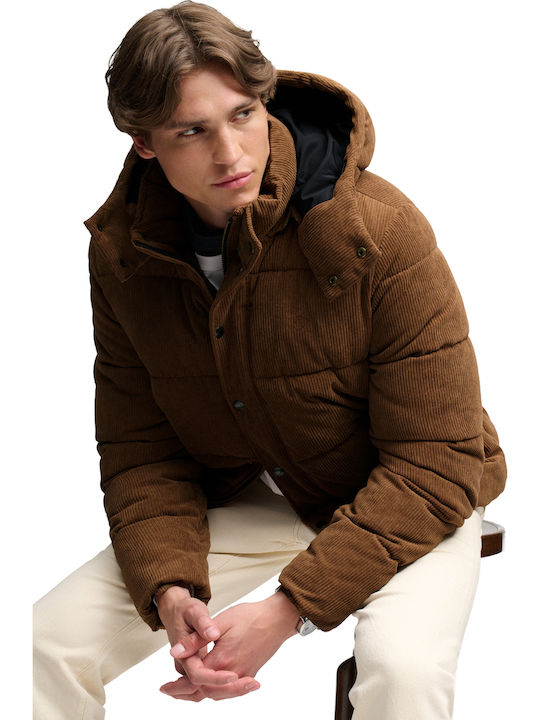 Яке Puffer Тъмнокафяв Тютюнев