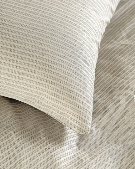 Rythmos Rythmos Bettbezug Set Sand Baumwolle 160x250cm Einzeln mit Kissenbezug Beige