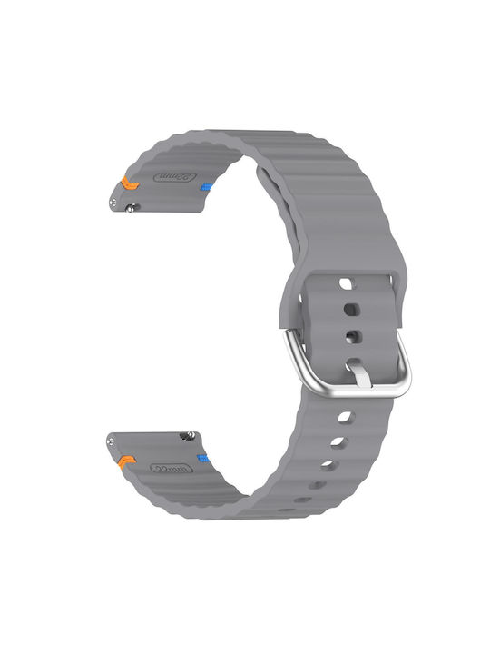 Каишка Garmin Venu 3 Силиконова Релефна Wave Style 22mm Space Gray