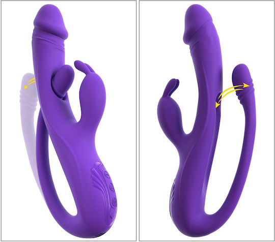 You2Toys Mini вибратор Заек с дистанционно управление 9cm Лилав