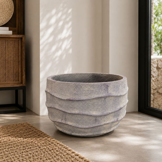 Artekko Concrete Flower Pot Grey Green Patina 43x43x28cm