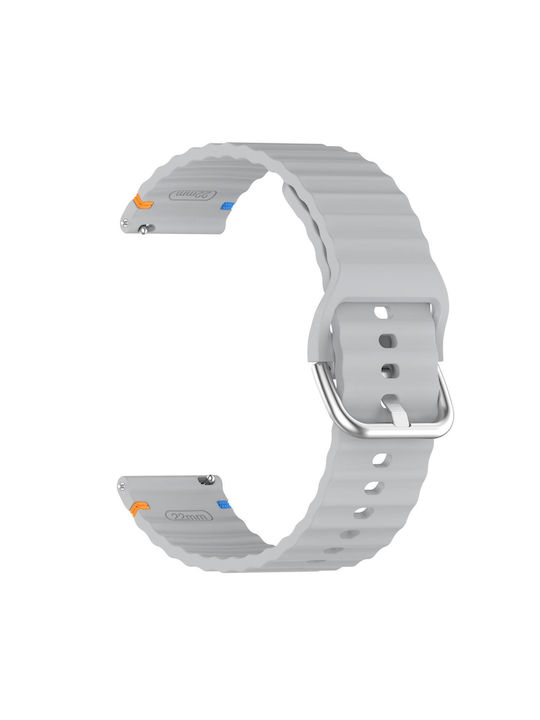 Tragbares Band Garmin Venu 3 Silikon Relief Wave Style 22mm Graues