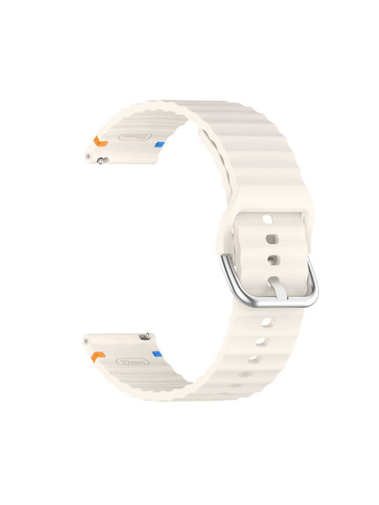 Tragbares Band Garmin Venu 3 Silikon Relief Wave Style 22mm Starlight