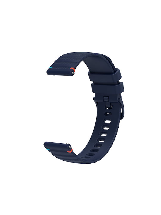 Garmin Vivoactive 5 Silicone Embossed Wave Style 20mm Navy Blue
