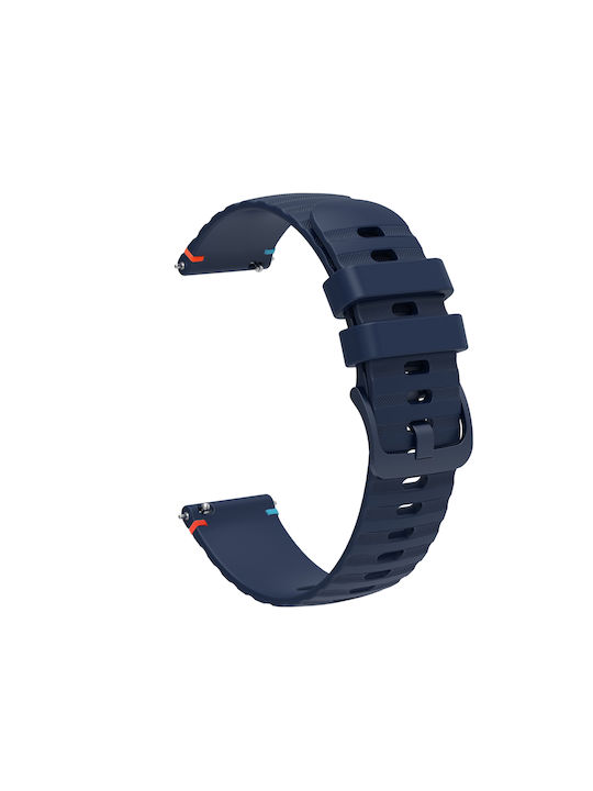 Garmin Vivoactive 5 Silicone Embossed Wave Style 20mm Navy Blue