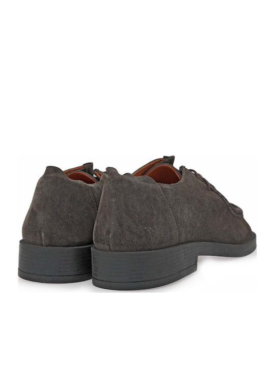 Leder Damen Mokassins in Grau Farbe