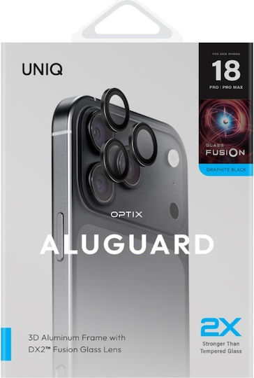 Uniq Optix Aluguard Dx2 Протектор за камера за iPhone 18 Pro iPhone 18 Pro Max Черен Uniq-ip6.3p-6.9p 2026 Alensgblk
