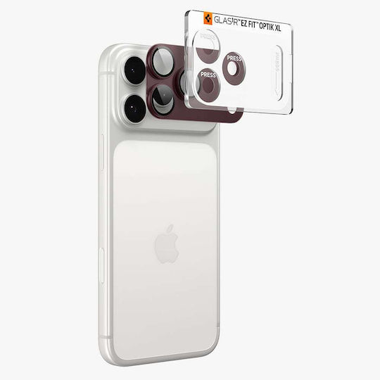 Phone Protective Camera Film Rear Spigen Glas.tR Ez Fit Optik Pro XL Apple iPhone 18 Pro Tempered Glass Burgundy AGL12036