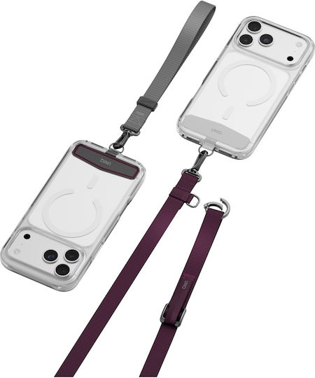 Каишка За Врата За Телефон Uniq Vista Flex 2-в-1 Бордо-Сив