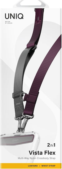 Каишка За Врата За Телефон Uniq Vista Flex 2-в-1 Бордо-Сив