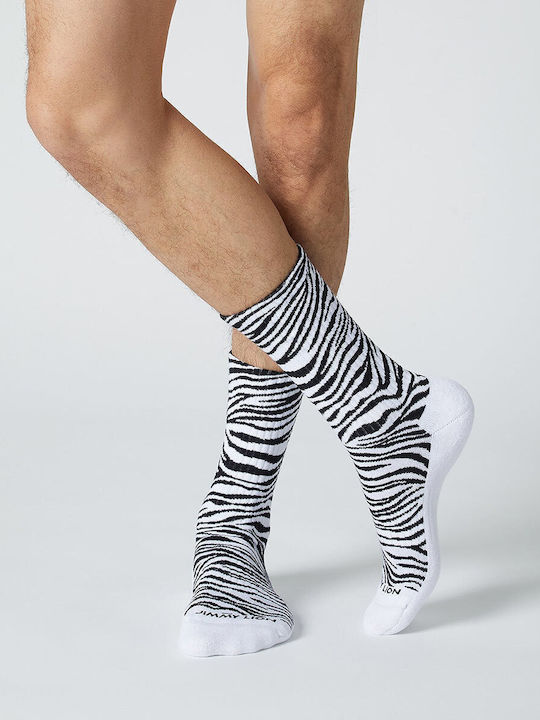 Jimmy Lion Șosete Atletice Imprimeu Zebra E84256-zebra
