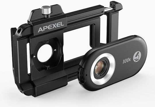 Apexel Smartphone Microscope Lens Apl-ms200 200x Zoom Led Uv