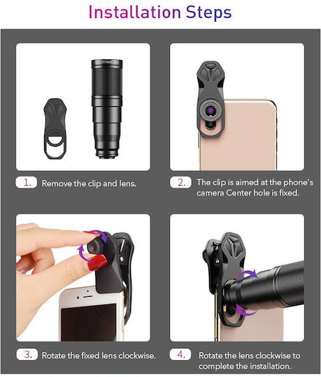 Apexel Smartphone Lens Set 22x105-4in1 Tripod 4 1 22x Zoom 5210131168653