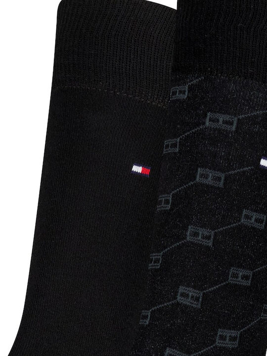 Tommy Hilfiger Herren Monochrome Socken Schwarz 2er Pack