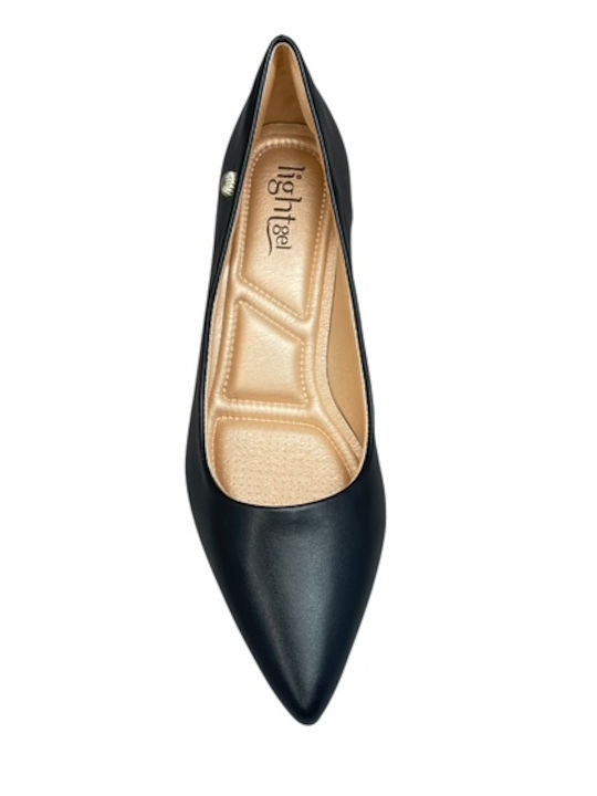 Spitze Zehe Pumps mit Mittelhohem Absatz Schwarz GY-08586-1-1