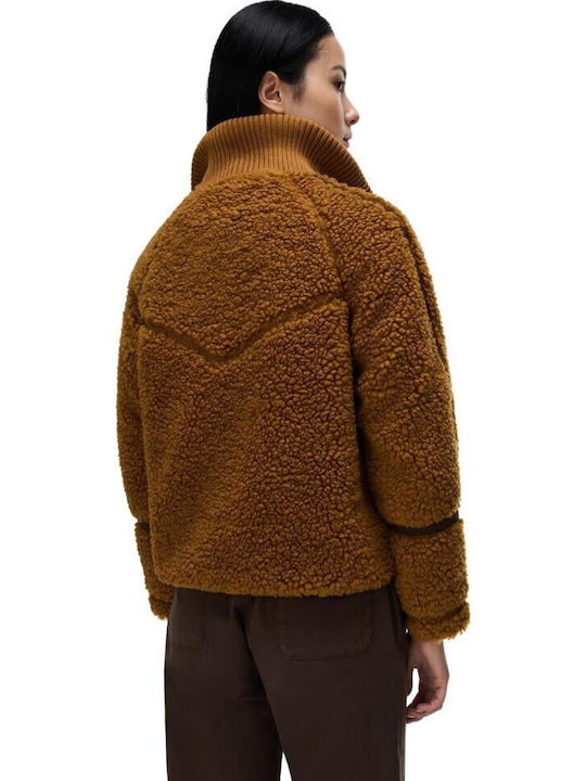 Damen Jacke Für Winter Camel
