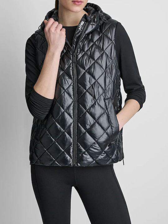 DKNY Jachetă de damă fără mâneci pentru iarnă Black