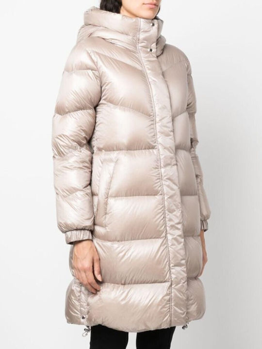 Long Women's Jacket for Winter Brown