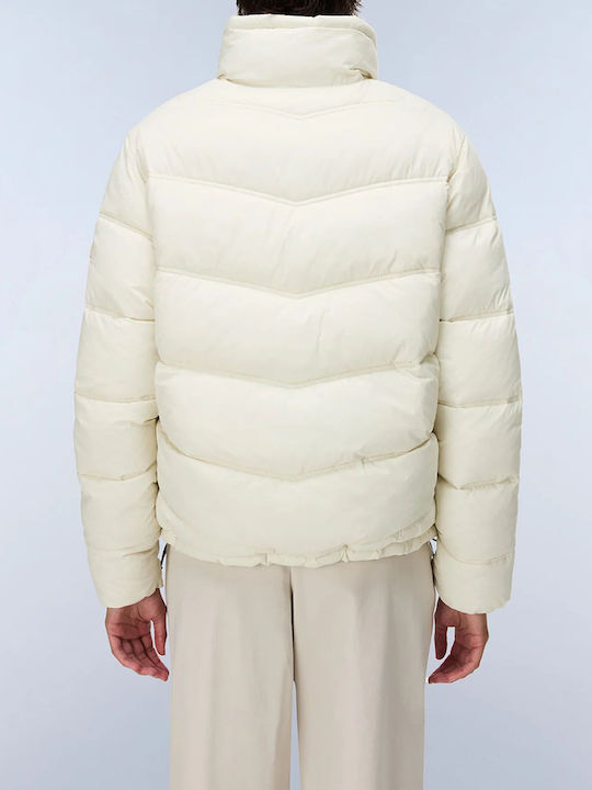 Дамско Puffer яке за зима Cream