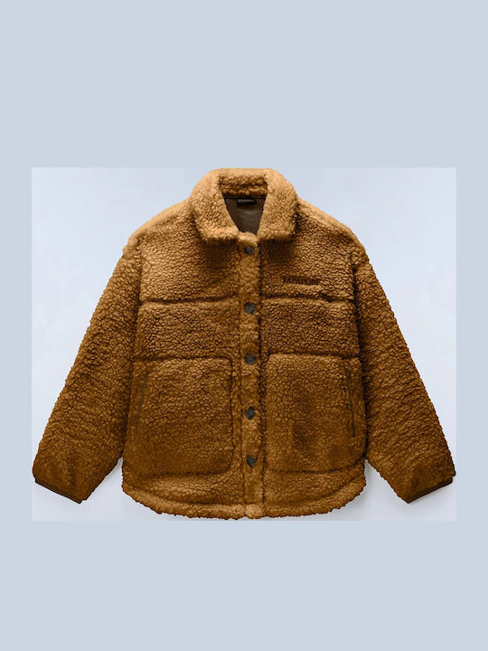Γυναικείο Μπουφάν για Χειμώνα Brown