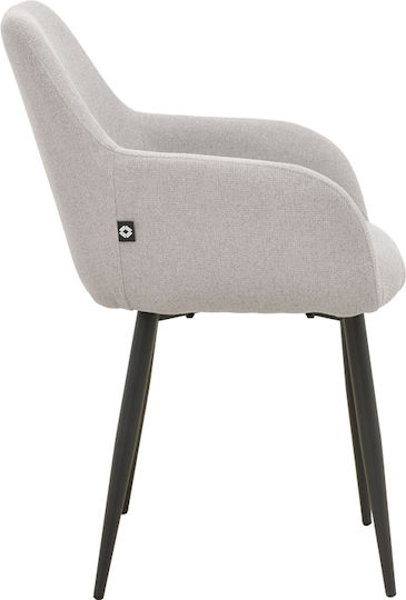 Telia Ess- und Küchenstühle mit Stoffbezug Hellgrau 60x54x85cm