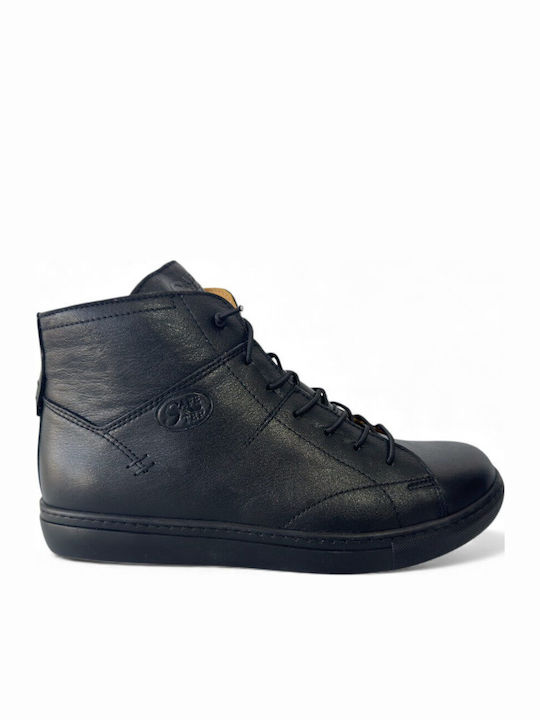 Leather Women's Ankle Boots Black