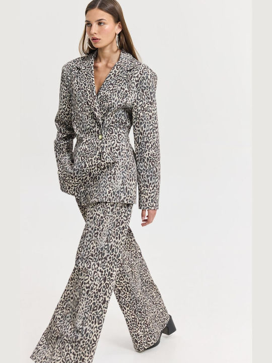 Damen Hochbund Leopard Pantaloons