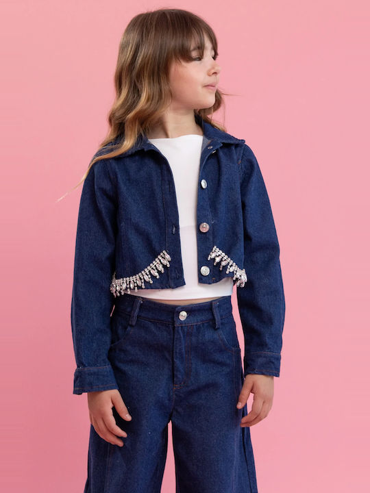 Kids Casual Jacket Short Blue