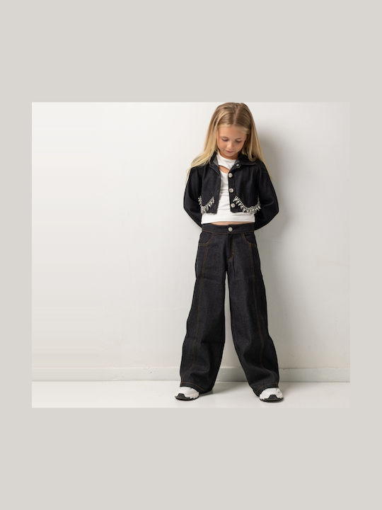 Kids Casual Jacket Short Blue