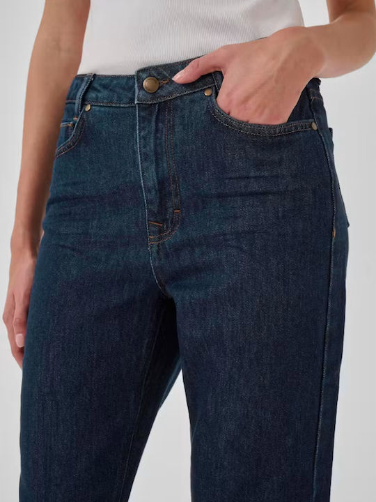 High Rise Women's Jean Pants Straight Leg