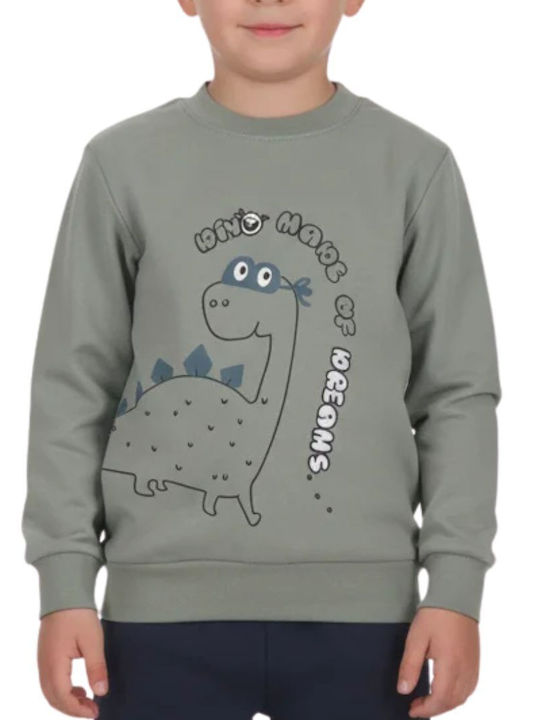 Dreams by Joyce Детска пижама памучна каки Dino Dino