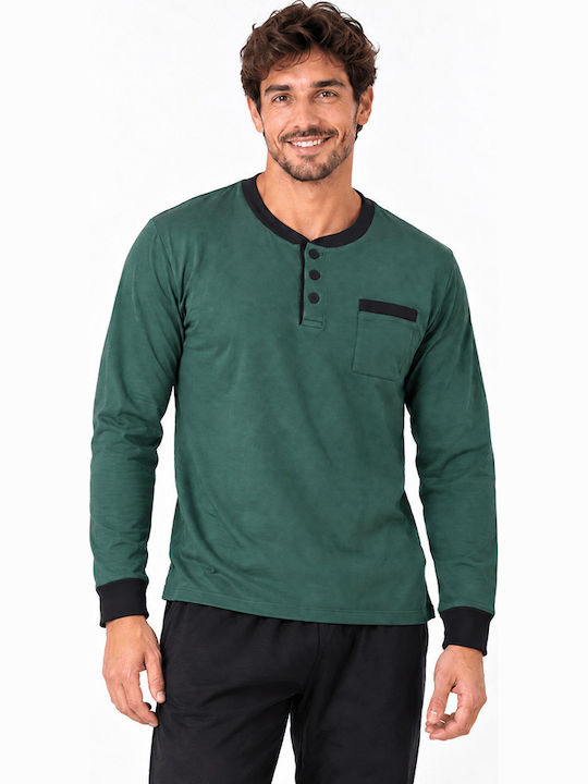 Comfort Pijama de vară pentru bărbați Verde