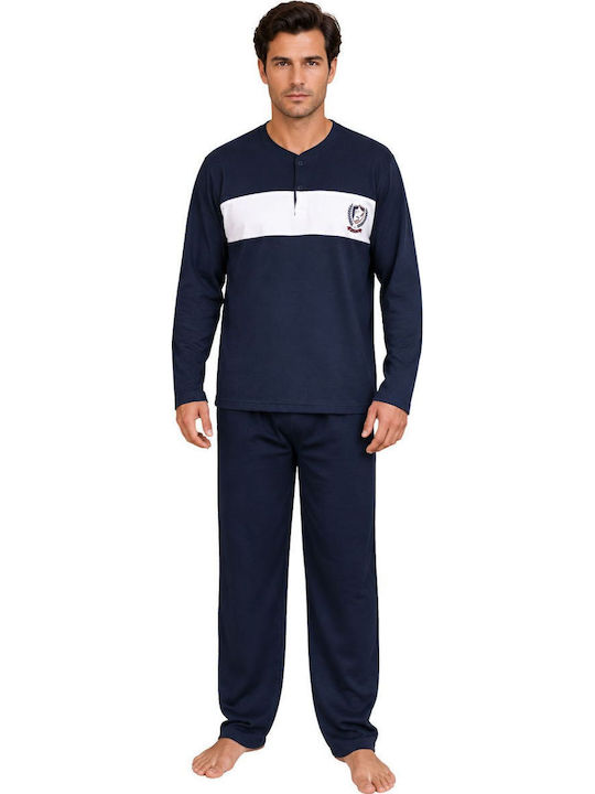 Rimoli Winter Men's Pyjamas Dark Blue