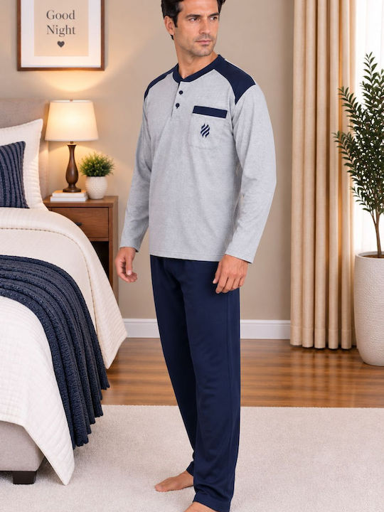 Rimoli Winter Men's Pyjamas Dark Blue