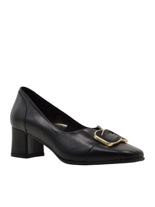 Leder Damen Ballerinas Schwarze