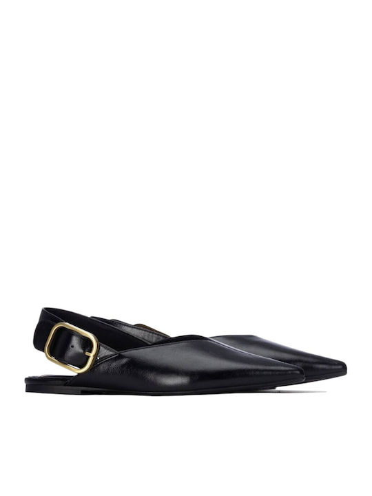 Pantofi balerini pentru femei Slingback Negre
